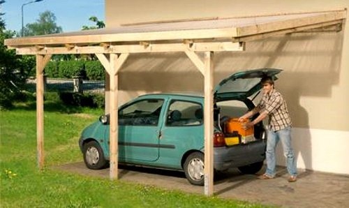 Anlehncarport Carport EIFEL XII 300x600 cm Bausatz + Beschläge und Bauanleitung