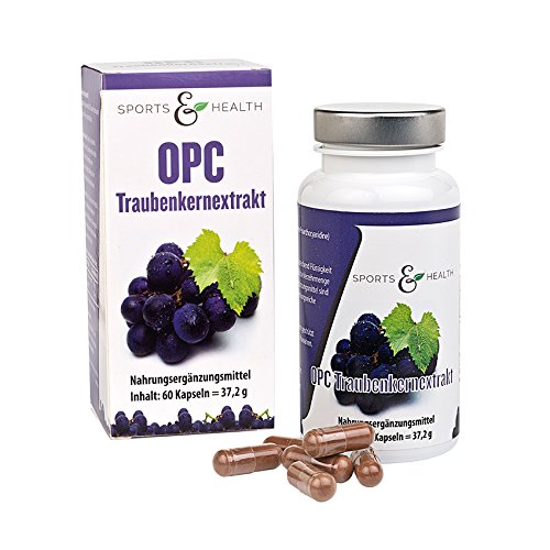 OPC Kapseln Hochdosiert - Mit Zertifikat - OHNE Künstliches Vitamin C - 500mg Traubenkernextrakt - 350mg Reines OPC Pro Vegane Kapsel - 2 Monatsvorrat - Made in Germany