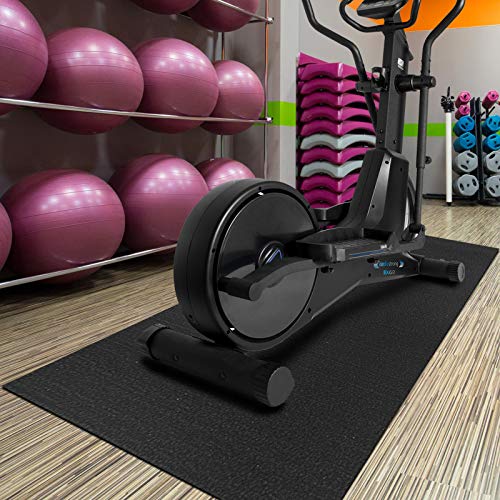 Strapazierfähige Bodenschutzmatte für Fitnessgeräte | rutschfest, geräuschdämmend, fußwarm | Zuschneidbare Trainingsmatte | Unterlegmatte für Laufband Crosstainer Rollentrainer | 91 x 198 cm