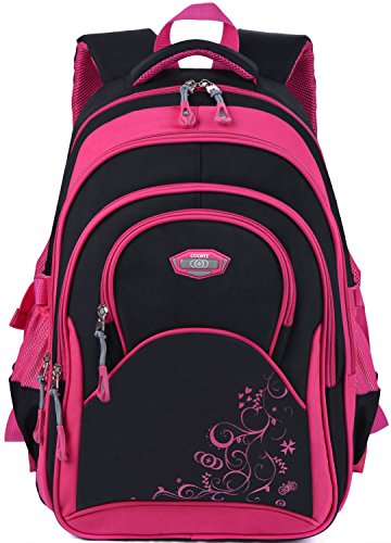 Kinderrucksäcke,Coofit Mädchen Schulrucksack Rucksäcke Schulranzen Schultasche Tasche Travel Sport Outdoor Rucksack für Schüler (Coofit Design Rose)