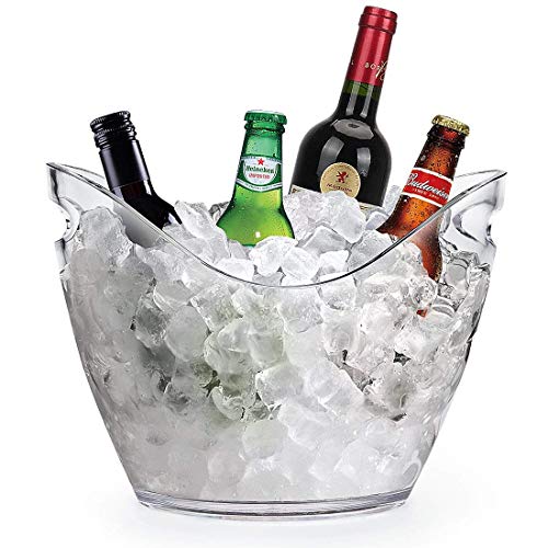 YOBANSA Eiskübel für Wein- oder Champagnerflaschen aus Acryl, Barwerkzeuge, Weinzubehör Clear Ice Bucket