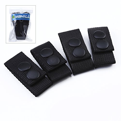YAHILL Sicherheit Taktische Molle Gürtel, Tactical Battle Combat Belt Verstellbare Airsoft Ausrüstung mit kostenlosem Riemen für Sport im Freien (Gürtelhalter-4pcs)