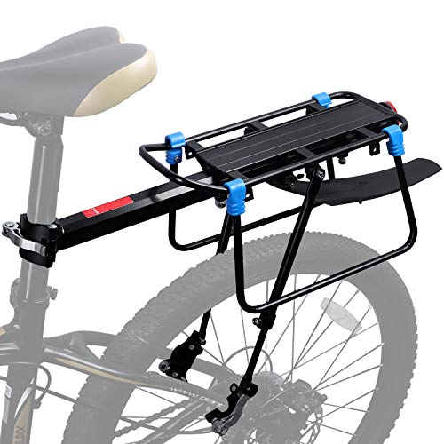 WESTGIRL Fahrradträger hinten, Schnellspanner Fahrrad Gepäck Cargo Rack mit Fender Verstellbares Fahrrad-Gepäckträger-Gestell Laden 50 KG