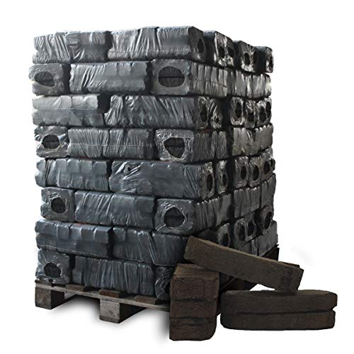 PALIGO Torfbriketts Ruf Bio Braunkohle Torf Gluthalter Dauerbrenner Kamin Ofen Brenn Holz Heiz Kohle Brikett 10kg x 96 Gebinde 960kg / 1 Palette Heizfuxx