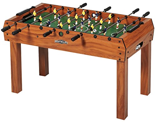 Automaten Hoffmann Tischkicker Junior | Kompakter Mini-Tischfußball Kickertisch | Für Kinder u. Jugendliche | Robust, Kindersicherung, Teleskopstangen + Kickerbälle | 121x61x76 cm | 21,5 kg