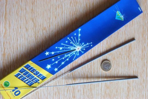 Wunderkerzen, groß 30 cm, 10 Päckchen a 10 Stück = 100 Wunderkerzen