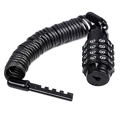 Powcan Fahrradschloss, Kabelschloss mit -Stellig Zahlencode Zahlenschloss Fahrradhalterung Fahrradschloß Zahlen 150 cm Länge für Fahrrad Tricycle Scooter Bike Lock