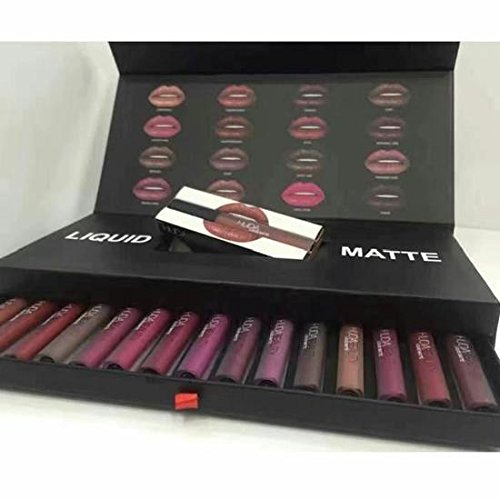 Whobabe huda16 Lippenstift Set 16 matte Lipgloss 16 Farben