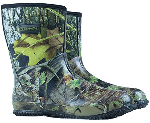 Nitehawk - Neopren-Gummistiefel für Jagd & Angeln - Camouflage-Muster - wadenlang - Größe 47