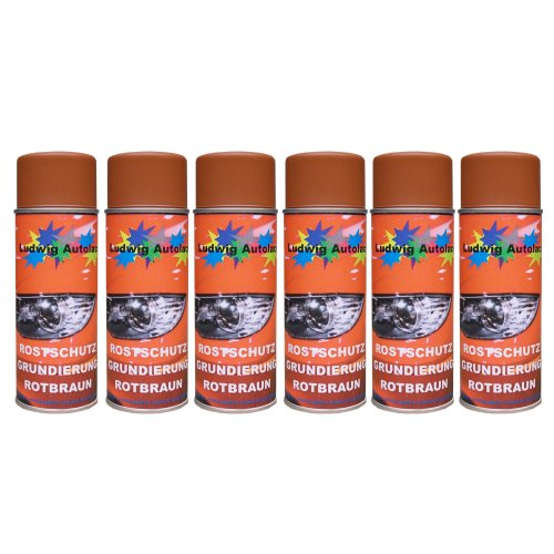 6 Spray Rostschutz rotbraun 400 m je Spraydose