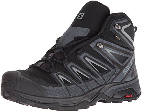 Salomon Herren Wanderschuh X Ultra 3 Mid GTX Men Trekking- & Wanderstiefel Schwarz (Black/India Ink/Monument 000) 44 EU