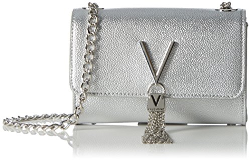Mario Valentino Valentino by Damen Divina Clutch, Silber (Argento), 4x11.5x17 cm