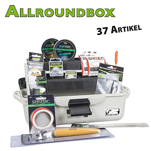 Angelkoffer deluxe Allroundbox gefüllt 37 Teile alles dabei