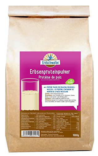 Erdschwalbe Erbsenprotein / 85% Proteingehalt / Vegan und glutenfreies Eiweißpulver / 1 Kg