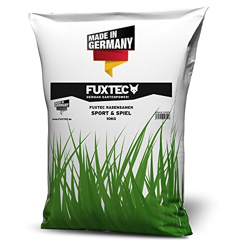 Rasensamen 10kg Sport + Spiel Rasen FUXTEC Grassamen Sportrasen Spielrasen