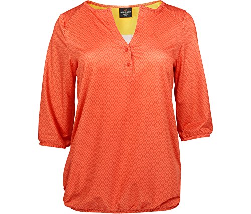 Bergson Damen Funktionsbluse CECCILIA, Emberglow/Ikat Allover [5208], 40 - Damen