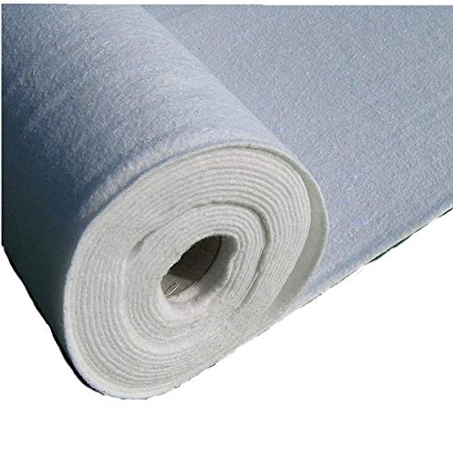 30 m² PET Teichvlies Schutzvlies Folienschutz Weiß Premium Reißfest Profi Qualität 300g/m² Vlies Teich 2 m Breite x 15 m 1,92 Euro/m²