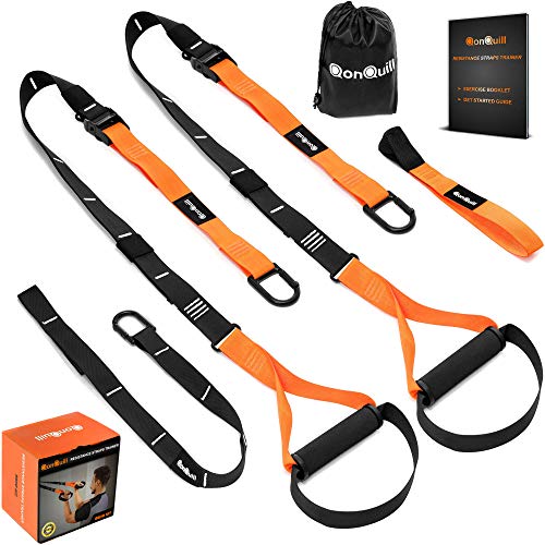 QonQuill Körpergewicht Fitness Training Kit | Widerstand Trainer für Full Body Abschluss Mehrere Verankerung Lösungen mit Einfaches Setup für Home, Gym & Outdoor Workouts