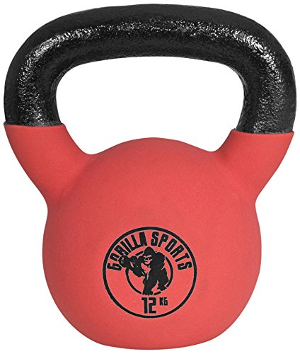 Gorilla Sports Kettlebell Red Rubber, 12kg, 10000491;3