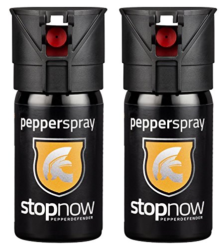 stopnow Pfefferspray mit Sprühstrahl 40ml, inkl. Guide, Vorteils-Doppelpack