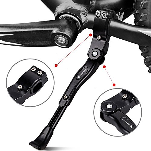 Fahrradständer, Icefox Seitenständer faltbarer Fahrrad Ständer einstellbarer Universal Fahrrad Ständer mit Anti-Rutsch Gummifuß Aluminiunlegierung für Mountainbike, Rennrad, Fahrräder und Klapprad