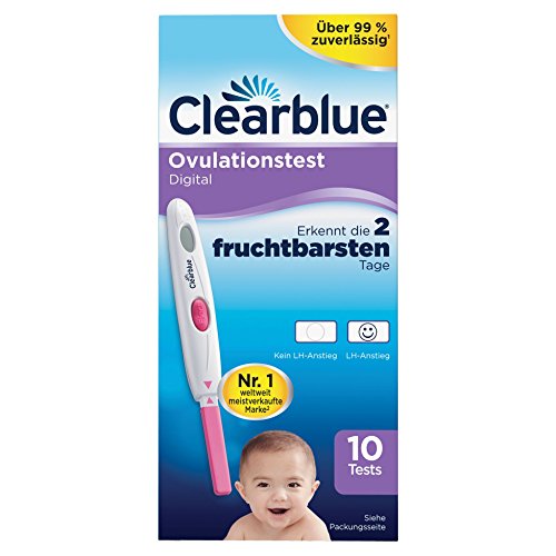 Clearblue Ovulationstest Digital, 10 Tests, 1er Pack (1 x 10 Stück)