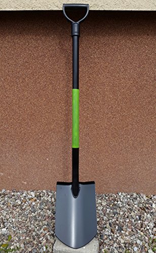 Spitz Spaten mit Metallstiel Gärtnerspaten Bauspaten aus gehärteter Stahl PROFI