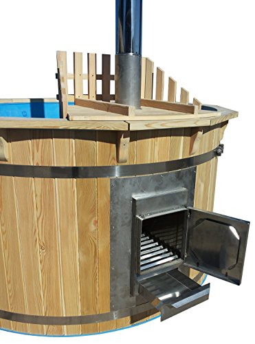 Hottub Badezuber mit Ofen Sauna Gartensauna Badefass NEU 180 cm