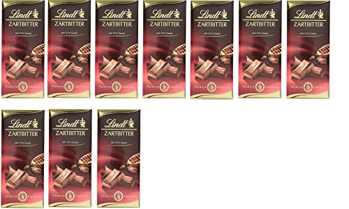 Lindt & Sprüngli Zartbitter-Tafel, 10er Pack (10 x 100 g)