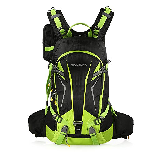 TOMSHOO Fahrradrucksack 20L, Outdoor Rucksack Multifunktionaler Wanderrucksack Skirucksack für Radfahren Reiten Bergsteigen mit Regenschutzkappe und Helmabdeckung