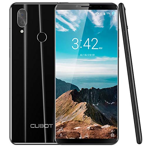 CUBOT X19 4G LTE Smartphone ohne Vertrag Handy 5.93″ FHD Display, 64GB Speicher, 4GB RAM, 4000mAh Akku, Dual-Kamera, Dual-SIM, Android Oreo 8.1 Wird auf Android 9.0 aktualisiert, (Schwarz)