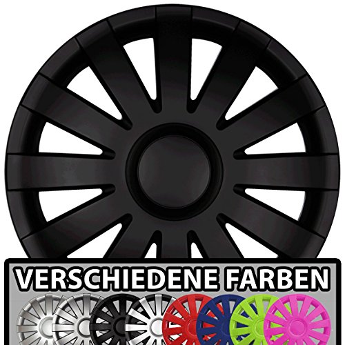 (Farbe & Größe wählbar!) 16 Zoll Radkappen AGA (Schwarz matt) passend für fast alle Fahrzeugtypen (universal)