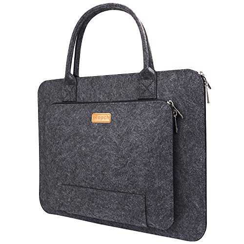 Ropch Notebooktasche 17,3 Zoll Laptop Schutzhülle Aktentasche Filz Laptop Hülle Laptoptasche mit Griff für 17 Zoll Acer / Dell / HP / Lenovo- Dunkelgrau