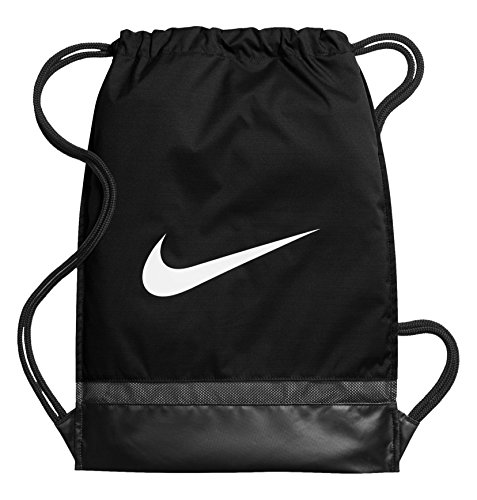 Nike Brasilia Training Turnbeutel, Black/White, 48.5 x 38 x 0.5 cm