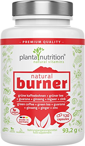 natural burner, natürlicher Fettverbrenner, Fatburner, 120 Kapseln, vegan, hochdosiert - Abnehmen, Stoffwechsel, Gewichtsverlust, Diätpillen
