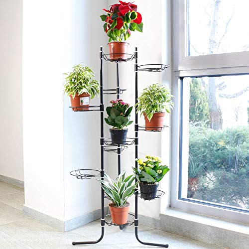 11 Schwarz Blumenablage Blumenständer Pflanzentreppe Blumensäule faltbar