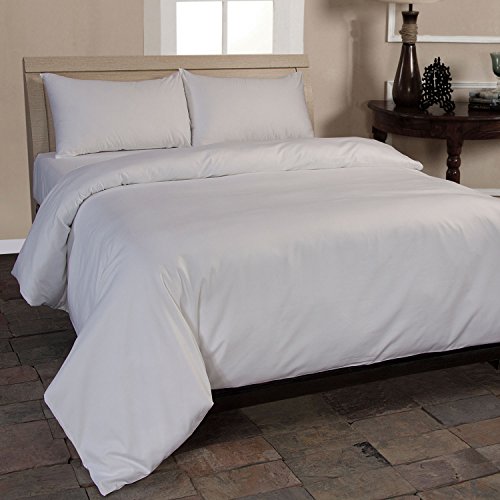 Homescapes 2-teiliges Bettwäsche-Set - 100% Bio-Baumwolle, Fadendichte 400 Perkal - Bettbezug 155 x 220 cm mit Kissenbezug 80 x 80 cm - weiß