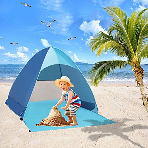 Homened Bfull Strandmuschel, Extra Light Automatisches Strandzelt mit UV-Schutz, Familien Portable Beach Outdoor Tragbar Wurfzelt