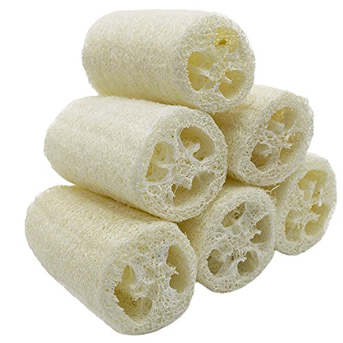 NATURE 6 Pack Luffa Luffa Spa Peeling Wäscher Beste Luffa Body Wash Schwamm entfernen Dead Skin Seife Multi-Funktion (ca. 4')