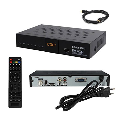 Echosat 20500HD Digitaler Satelliten-Receiver HDTV 1080p, DVB-S2, HDMI + RCA, PVR-Ready, Mediaplayer, USB 2.0 - für Freie Kanal Astra, Hotbird, Nilesat, Türksat vorprogrammiert