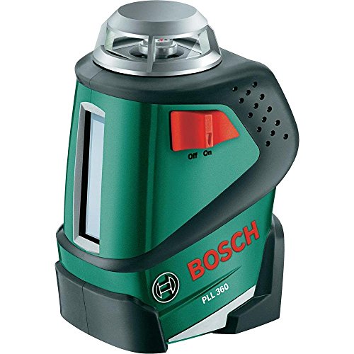 Bosch Linienlaser PLL 360 Set (Stativ, Halterung, 4x AA-Batterien, Schutzasche, Arbeitsbereich 20 m, Messgenauigkeit ± 0,4 mm/m)
