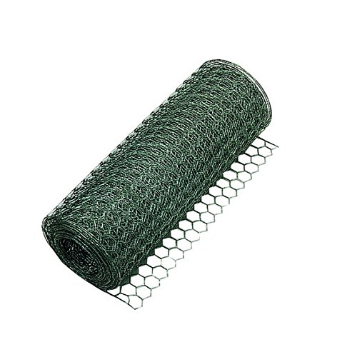 Xclou Sechseckgeflecht, Maschendrahtzaun, Rolle ca. 10 m Käfigdraht, Drahtgeflecht 6-eck, Kaninchendraht aus Metall, Drahtzaun verzinkt, Kleintierzaun, Volierendraht, silber, 381030
