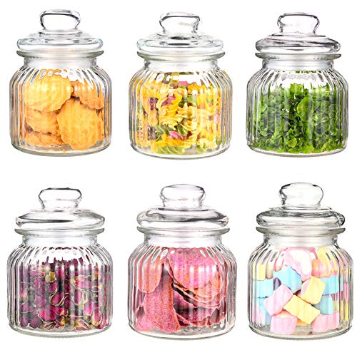 Praknu 6 Vorratsgläser Set 700ml Glas | Luftdichte Deckel mit Dichtung | Vorratsbehälter für Lebensmittel