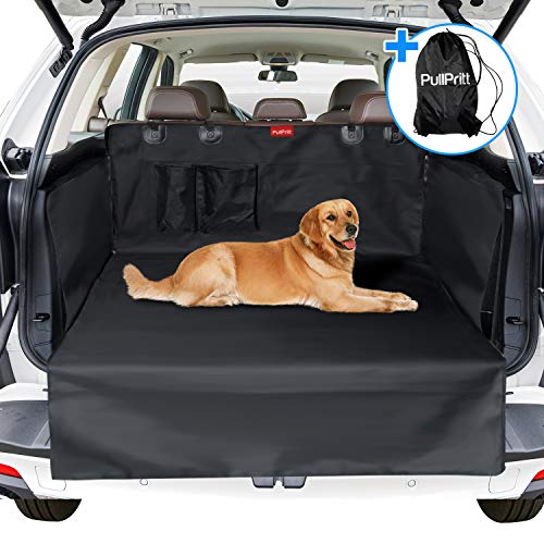 PullPritt Auto Kofferraumschutz, Wasserdicht Autoschondecke Mit 2 Taschen Super Weich Rutschfest Hund Sitzbezug für alle Automodell