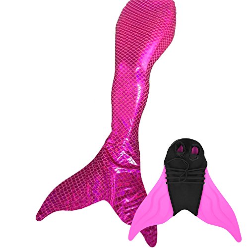 Xyfushi Neu Kinder Mädchen Erwachsene Damen Bademode Meerjungfrau Schwanz mit Monoflosse (Parang, Große)