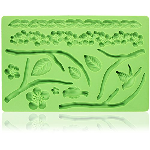 COM-FOUR Silikon Formen 'Blumen' für Marzipan und Fondant - Tortendeko (01 Stück - Blumen)