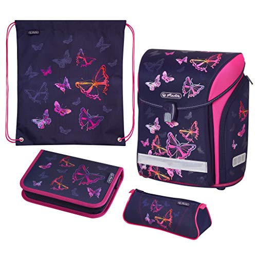 herlitz 50020416 Schulranzen Midi Plus Butterfly, 1 Stück