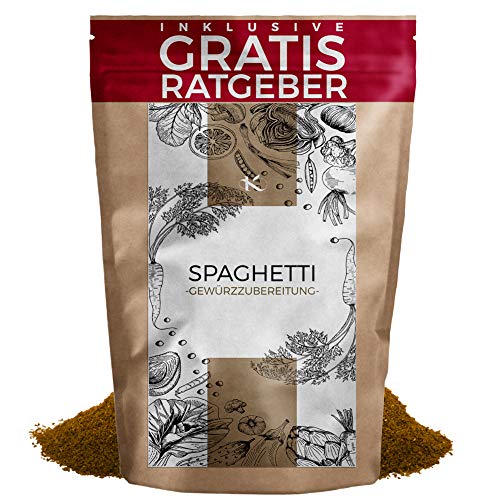 Spaghetti Gewürzmischung 250g | Nudelgewürz italienische Gewürzspezialität inkl. gratis Ratgeber | hochwertiges Küchengewürz für Pasta Nudeln & Pizza