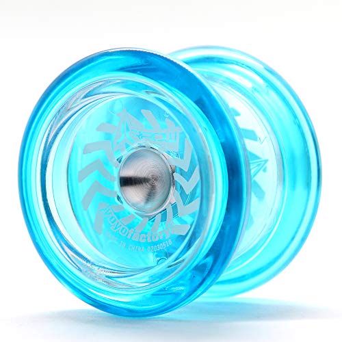 YoyoFactory Arrow Yo-Yo Mit Extra Kugellager Und Schnur - BLAU (Vom Anfänger Zum Profi, Moderne Leistung YoYo, Metall Kugellager, Schnur und Anleitung Enthalten)