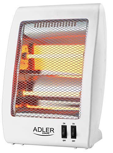 Quarz Infrarot Heizung | Heizgerät | Elektro Heizung | Heizstrahler | Elektroheizung | Überhitzungsschutz | Tragegriff | 400/800 Watt | (Rechteckig, Weiß)
